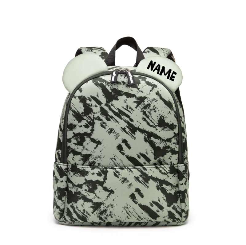 Backpack Bear Green Distress with name