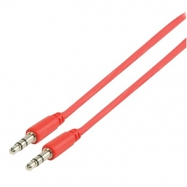MS Slim 3.5mm stereo audio cable red 100cm