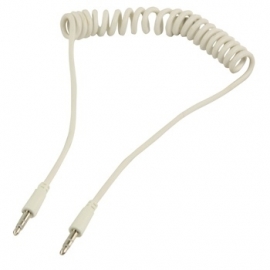 MS twisted 3.5mm stereo audiocable  1,00 m white