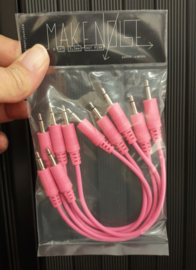 Make Noise 6" pink patch cable 5-pack