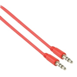 MS Slim 3.5mm stereo audio cable red 100cm