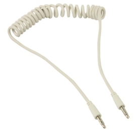 MS twisted 3.5mm stereo audiocable  1,00 m white