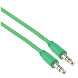 MS Slim 3.5mm stereo audio cable green 100cm