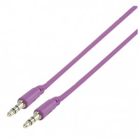 MS Slim 3.5mm stereo audio cable purple100cm