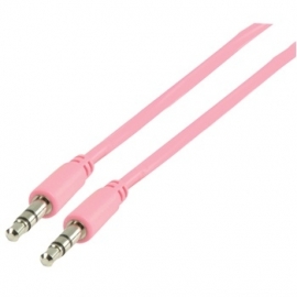 MS Slim 3.5mm stereo audio cable pink 100cm