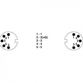 MS Midi cable 5p DIN - 5p DIN 120cm