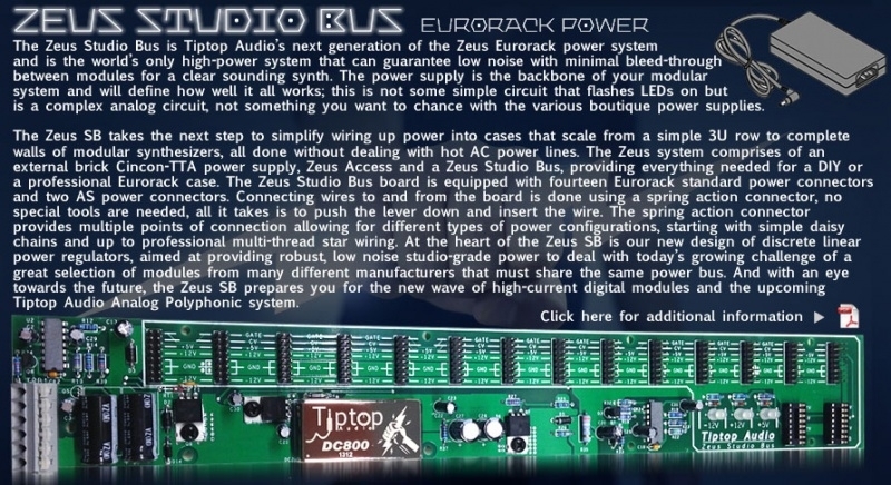 audit Vervoer Alfabet Tiptop Audio - Zeus Studio Bus | Tiptop Audio | Modularsynthesizers.nl