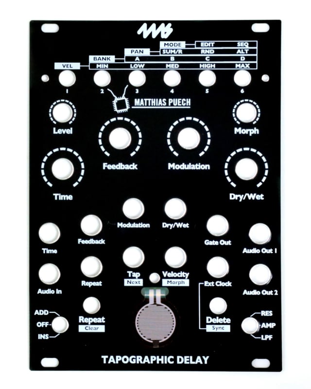 4ms - Tapographic Faceplate - Black