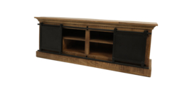 TV-meubel Melbourne - 150 cm - rustiek mangohout/ijzer