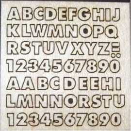 Letters en cijfers 6 mm hoog, ABC 6