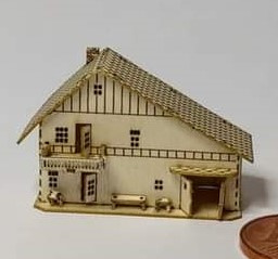 Huis met dakspaan