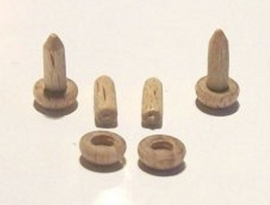 4 Houten kaarsen, Z02