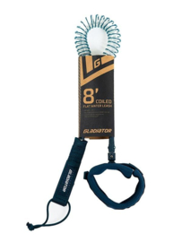 GLADIATOR Elite Leash 8 feet coiled teal trans