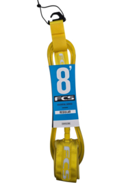 FCS Surf Regular Leash (7mm) 8" yellow