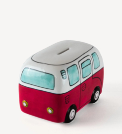 DEVOTED Surf Van Piggy Bank Red spaarpot