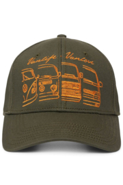 VAN ONE Classic Cars  CAP We are Family olive old orange