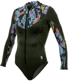 O'Neill Womens Full Zip Long Sleeve Surf Suit  dark olive/baylen