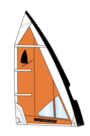 Windsurfer LT race sail orange / white