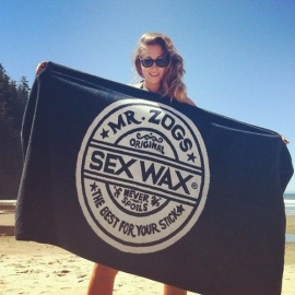 Sex Wax Beach Towel black