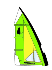 Windsurfer LT race sail green / yellow