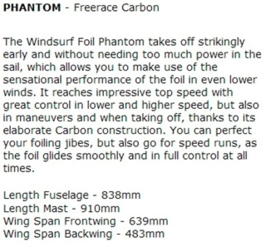 GA Windsurfing FOIL PHANTOM Freerace 2019