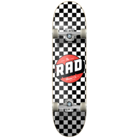 Rad Checkers Dude Crew Complete Skateboard Black/White 8.0