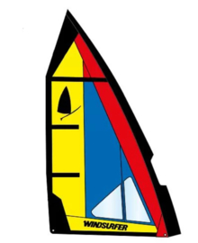 Windsurfer LT race sail blue / yellow / red