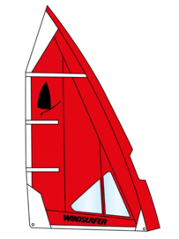 Windsurfer LT race sail hot / red