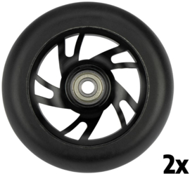 100mm BLACK DRAGON Wielset Alu spoke wheels + abec-7 lagers