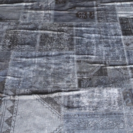 Vintage patchwork Turks Carpet Grey