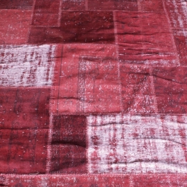 Vintage patchwork Turks Carpet Dark Red
