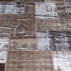 Vintage patchwork Turks Carpet Brown