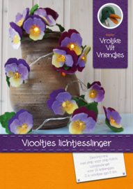 Viooltjes lichtjesslinger excl. ledlampjes