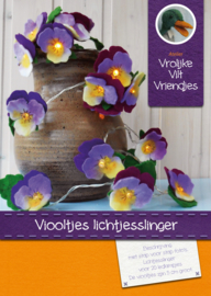 Viooltjes lichtjesslinger excl. ledlampjes