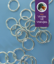 Zilverkleurige ringen 8mm