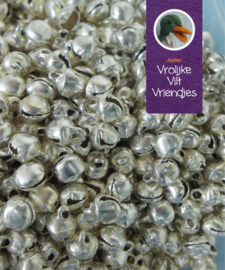 Zilverkleurige belletjes 6mm