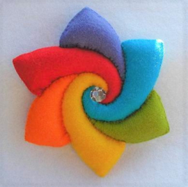 Regenboogbloem helder