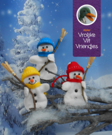 Sneeuwpopjes 3 stuks geel-blauw-rood