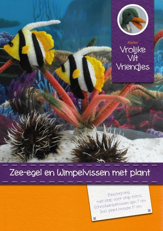 Zee-egel en Wimpelvissen met plant