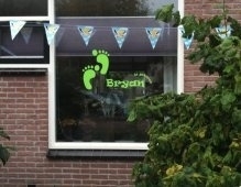 Geboortesticker voor op het raam (bryan)