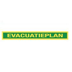 Evacuatieplan 400x50 mm kunststof PVC