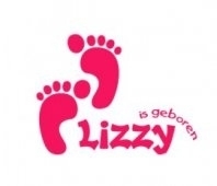 Geboortesticker voor op het raam (lizzy)