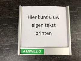 Naambord met aan- afwezig aanduiding