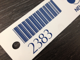 Typeplaat PVC met barcode