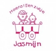 Geboortesticker voor op het raam (jasmijn)