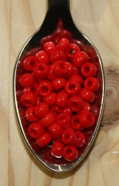 Seed bead - 6/0 - opaque red