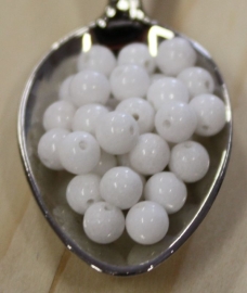 Jade perle - Weiß - 4mm