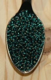 Seed bead - 11/0 - silverlined transp dark teal