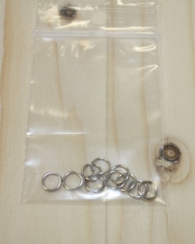 1101 - Buigringen Zilver 6mm 10 stuks