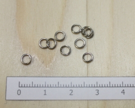 1100 - Buigringen Zilver 4mm 10 stuks